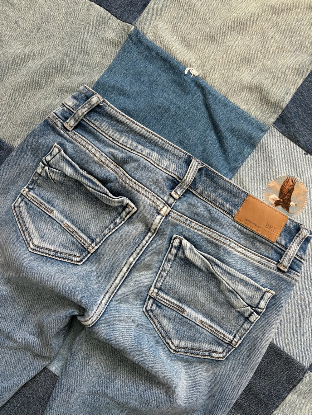 BKE Low Rise Bootcut Stella Jeans Faded Denim Slim Fit Tailored Bootcut 29x33 - Picture 3 of 10